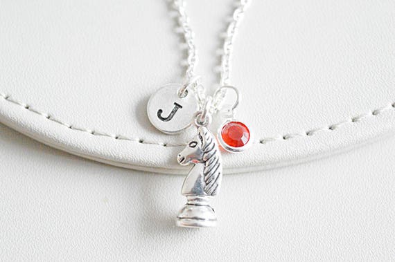 Chess Necklace , Chess Piece Gift, Knight Necklace, Chess Knight Charm Necklace, Nerdy Gift, Geek Gift, Nerd Jewelry, Chess Player Gift