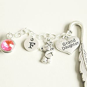 Gift for Granddaughter, Granddaughter Bookmark, Grand daughter Bookmark, Grandchild Gift, Personalised Bookmark Gift, Birthday, charm gift