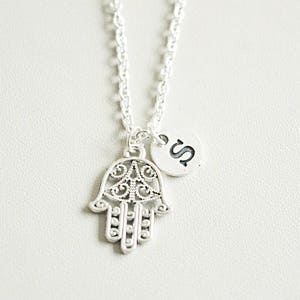 Hamsa Necklace, Hamsa Gift, Hamsa hand Jewelry, Amulet gift, Hamsa Gifts, Hamza Necklace, Hamza jewelry, Palm, Evil eye, hamza hand charm