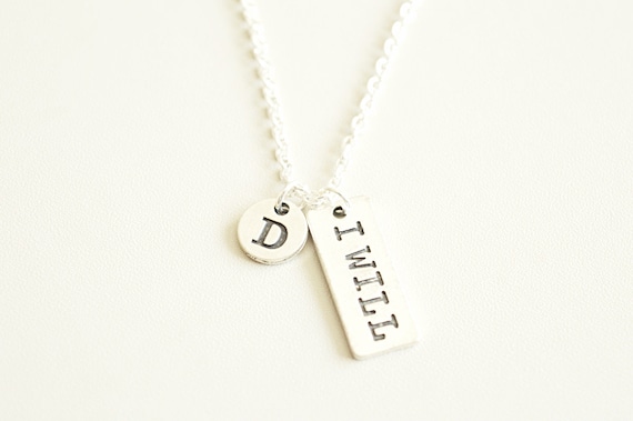 I Will Necklace, Personalized I Will, I Will Gift, I Will Jewelry, Motivation Gift, Motivation Jewelry, Quote Necklace, Message gift, Gym