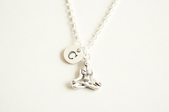 Yoga Necklace, Yoga Jewelry, Yoga gift, Yoga Charm, Meditation Necklace, Meditation Jewelry, Meditation Gift, Yoga Lover, Buddhist, Hindu