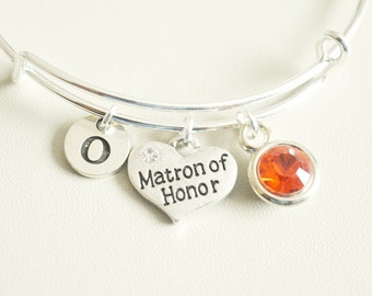Matron of honor bracelet, Matron of Honor bridesmaid Gift, Matron of honor jewelry, bridesmaid gift, bridesmaid set, bridesmaid bracelet