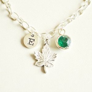 Kanada, Kanada Armband, Ahorn, Ahorn blätter, Blatt, Ahornblatt Armband, Kanada Geschenk, Geschenk Kanada, Natur Geschenke, Natur Bettelarmband