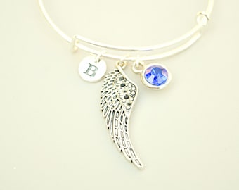 Erinnerungsarmband, Personalisiertes Engelsflügel Armband, Flügelarmband, Flügel Armreif, Erinnerungsarmband Erinnerungsgeschenk, Freundschaftsarmband,