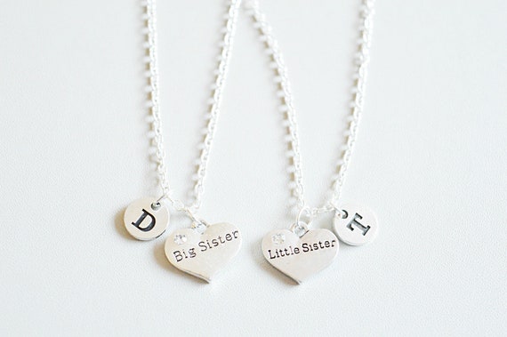 Sisters Necklaces,Big sis lil sis, Big Sister Little Sister Necklace, Sister Necklace set, Gift for sisters,Big Sis Lil Sis Gift, Brother
