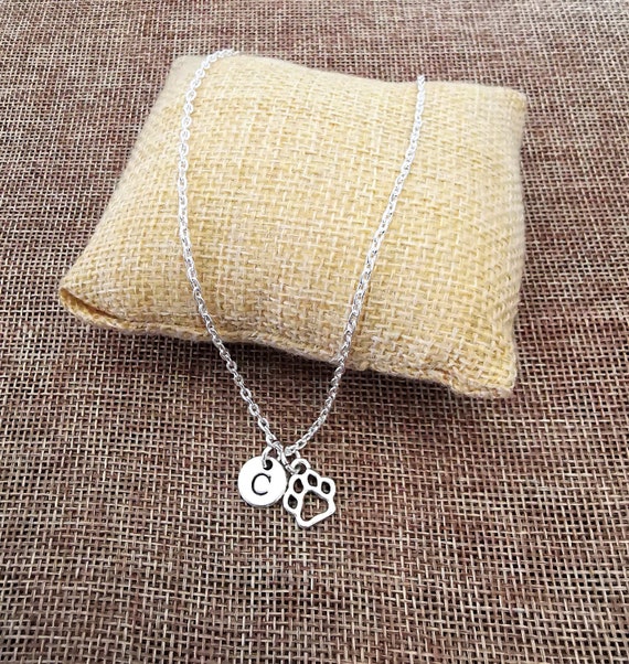 Dog Necklace, dog memorial necklace, paw print necklace, pet loss gifts, paw necklace, dog paw necklace,dog remembrance, pet memorial,