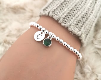 May Bracelet, May birthstone bracelet, May birthstone, Bracelet for women, May gift for women,gift for her, Emerald May birthstone bracelet