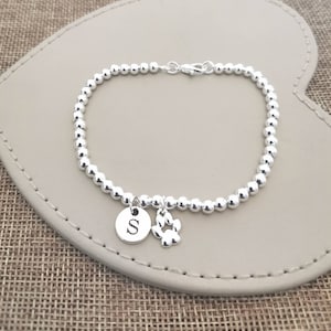 Dog bracelet, Pet loss gifts, Dog paw bracelet, Dog charms, Paw bracelet, Dog loss gift, Dog gifts, Pet loss bracelet, Paw print jewelry image 3