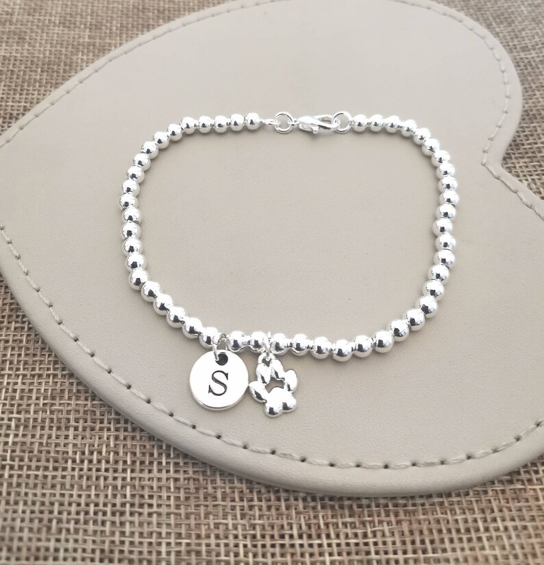 Dog bracelet, Pet loss gifts, Dog paw bracelet, Dog charms, Paw bracelet, Dog loss gift, Dog gifts, Pet loss bracelet, Paw print jewelry image 3