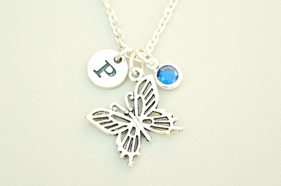 Gift for Daughter, Daughter Birthday gift, Butterfly Necklace,Butterfly charm necklace, cousin gift for birthday, aunt silver gift,stepmom