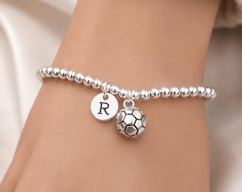 Braccialetto da calcio, Braccialetto da calcio, Regalo per la mamma di un calciatore, Regalo per un tifoso di calcio, Collana sportiva, Gioielli da calcio, Gioielli da calcio, Squadra di calcio