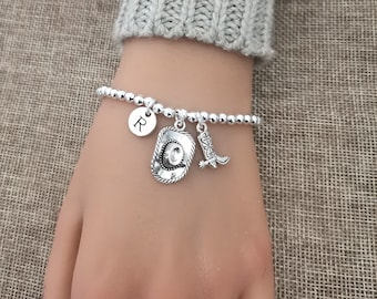 Regalos de vaquera, pulsera de vaquera, joyería occidental, pulsera occidental, pulsera de vaquero, pulsera de vaquera, joyería de vaquera, botas de vaquera,