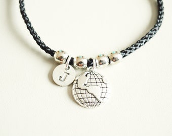 Globe jewelry, Globe bracelet, Travel bracelets, Gifts for travelers, Traveler gifts, World bracelet, Flight attendant gifts, World map