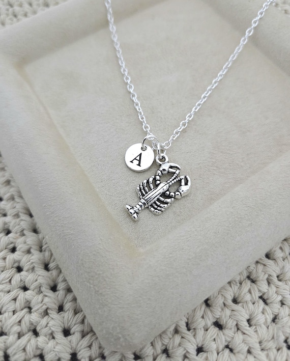 Lobster Necklace, Lobster Gifts, Lobster Jewellery, Lobster Charm Necklace, Ocean , Lobster Pendant, Beach, Crayfish, Shrimp,Seafood Lover