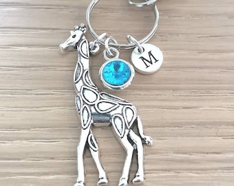 Giraffe gift, Giraffe keychain, Giraffe keyring, Animal keychain, Unique keyrings, Gifts for her birthday, Birthday gifts for friend, BFF