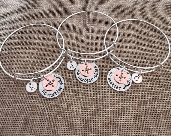 TTOVEN Braccialetti Dell'Amicizia In Metallo, Per Migliore Amica, Con Catena Regolabile, In Acciaio Inox, Confezione Regalo In Sacchetto Di Velluto