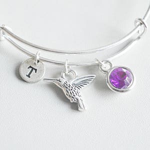 Hummingbird Bracelet, Humming bird Bracelet, Hummingbird Gift, Hummingbird Jewellery, Bird Charm Gift, Bird, Silver, Bangle, Gift, Personal