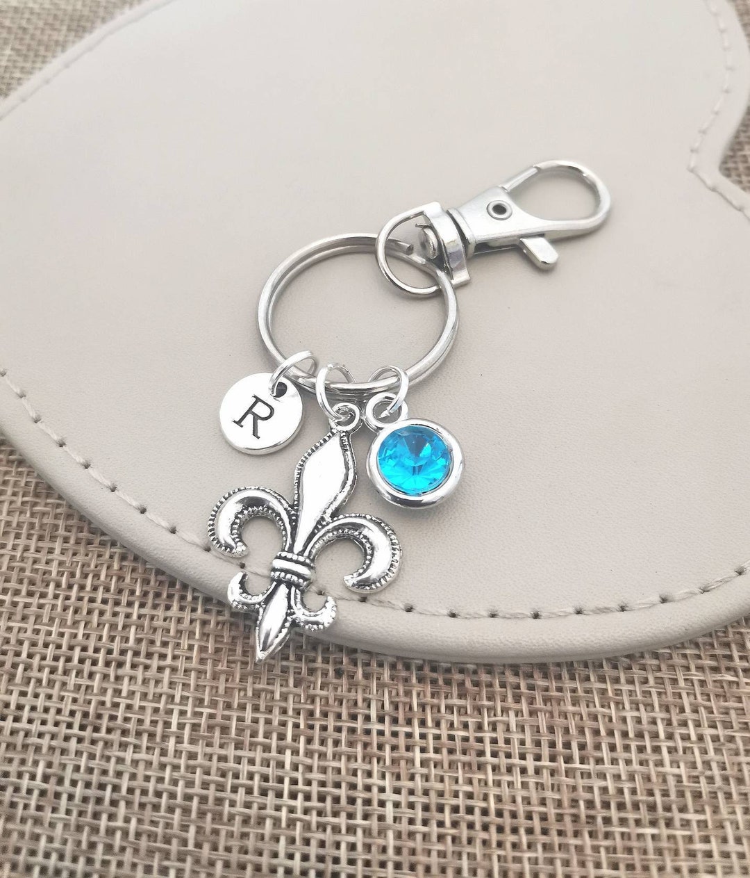 Fleur De Lis Keychain, Fleur De Lis Gift, Personalized Fleur De Lis
