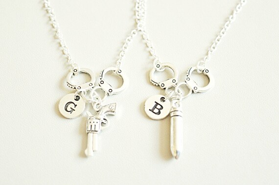 2 Best Friend Necklaces, Partner in Crime Necklaces, Friendship Necklace Set, Gift for Cousins, Graduation Gifts , Group gifts, BFF gifts