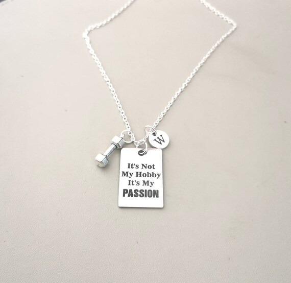 Gym Necklace, Gym Gifts, Dumbbell Necklace, Dumbbell, Gym Gifts for Him, Boyfriend Gift, Fitness, Boxing, Boxing Necklace,Gym Buddy, Trainer