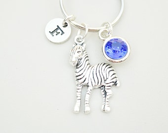 Zebra Keychain, Zebra Gift, Zebra charm gift, Zebra keyring, Zebra Charm, Silver Zebra, Zebra pendant, Animal, Zebra Lover, Zebra Fan,Cousin