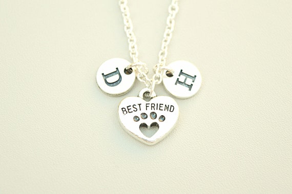 Double Initial necklace, Best Friend Necklace, Best Friend Jewelry, Friend gift, Personalized Necklace, Christmas, Sister, Cousin,Girlfriend