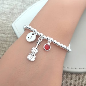 Violin Bracelet, Violin Gift, Violin Jewelry, Gift for Violinist, Violinist Birthday gift, Violin Bangle, Violin Player , Personalized gift