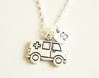 Ambulance Necklace, Ambulance Jewelry, Ambulance gifts, Paramedic Gift, Paramedic Necklace, Paramedic Birthday, Paramedic Jewlery, Driver