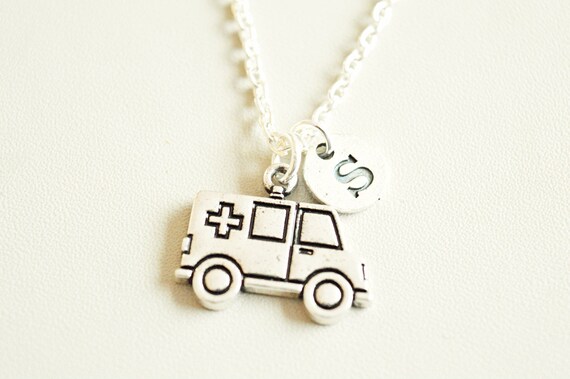 Ambulance Necklace, Ambulance Jewelry, Ambulance gifts, Paramedic Gift, Paramedic Necklace, Paramedic Birthday, Paramedic Jewlery, Driver