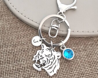 Tiger gift, tiger Keyring,  animal Keyring, tiger pendent, tiger jewellery, tiger gifts, animal gifts, big charm, fashion,  trendy