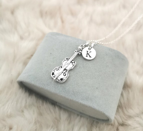 Violin Necklace, Violin Gift, Violin Jewelry, Gift for Violinist, Cello Gift, Cello Necklace, Cello Jewelry, Music, Personalized, Violinist