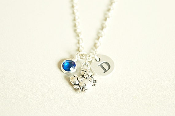 Crab Necklace, Crab Jewelry, Crab Themed Gift, Crab Lover, Crab Fan, Small Crab, Lobster, Birthday, Friends, Seafood, Ocean, Beach, Diver