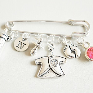 Baby Shower Geschenk für sie, Baby Charm Brosche, Baby Brosche, Es ist ein Mädchen Geschenk, Geschenkidee baby shower, Windeltasche Pin, Windel Sicherheitsnadel, Kinderwagen