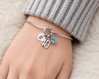 40th birthday gift for women,40 birthday gift for her,40th birthday present, 40th birthday bracelet,40th birthday gift,40th birthday jewelry