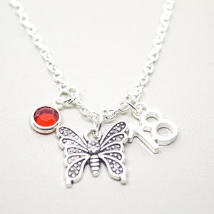 18th Birthday gift, 18th birthday necklace, 18th Jewelry, Birthday Charm necklace, 18th birthday, 18th Bday, Sister, Daughter, Best friend