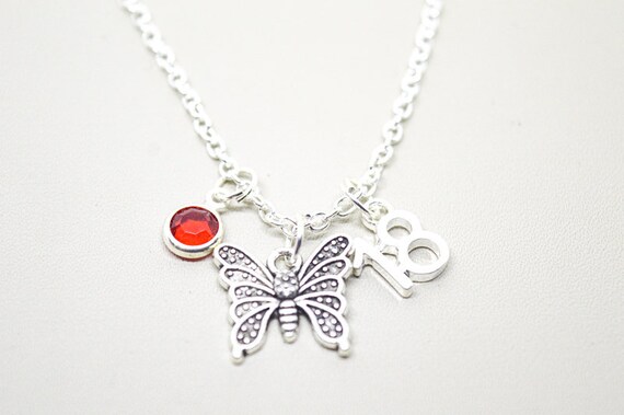18th Birthday gift, 18th birthday necklace, 18th Jewelry, Birthday Charm necklace, 18th birthday, 18th Bday, Sister, Daughter, Best friend