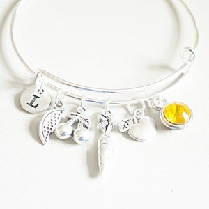 Nutritionist Gift, Nutritionist Bracelet, Nutritionist Jewelry,  Dietitian Gift, Dietician Jewelry, Registered Dietitian Gift, Vagan, Food