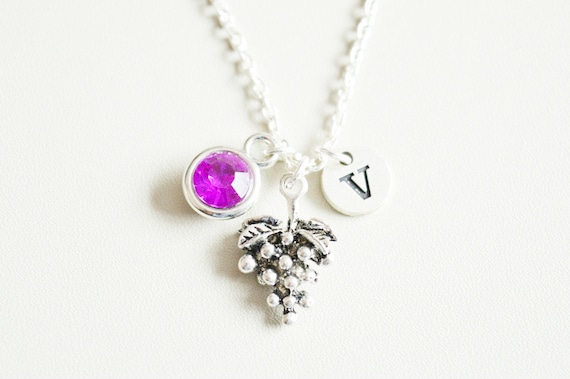 Grape Necklace, Grape Jewelry, Grape Bunch, Wine lover gift, Wine lover necklace, Wine bracelet, Wine jewelry, Italy, Wine Lover,Fruit Charm