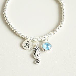 Seahorse gift, Seahorse Bracelet, Seahorse Jewelry, Sea horse charm, Gifts for her, Animal gift for her, birthday gift for her,Beach wedding