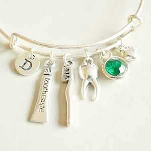 Zahnarzt Armband, Zahnarzt Geschenk, Zahnarzt Abschluss, Zahnarzt Armreif, Zahnkrankenschwester, Zahn charms, Zahn, Zahnpasta, Zahnbürste, Zähne