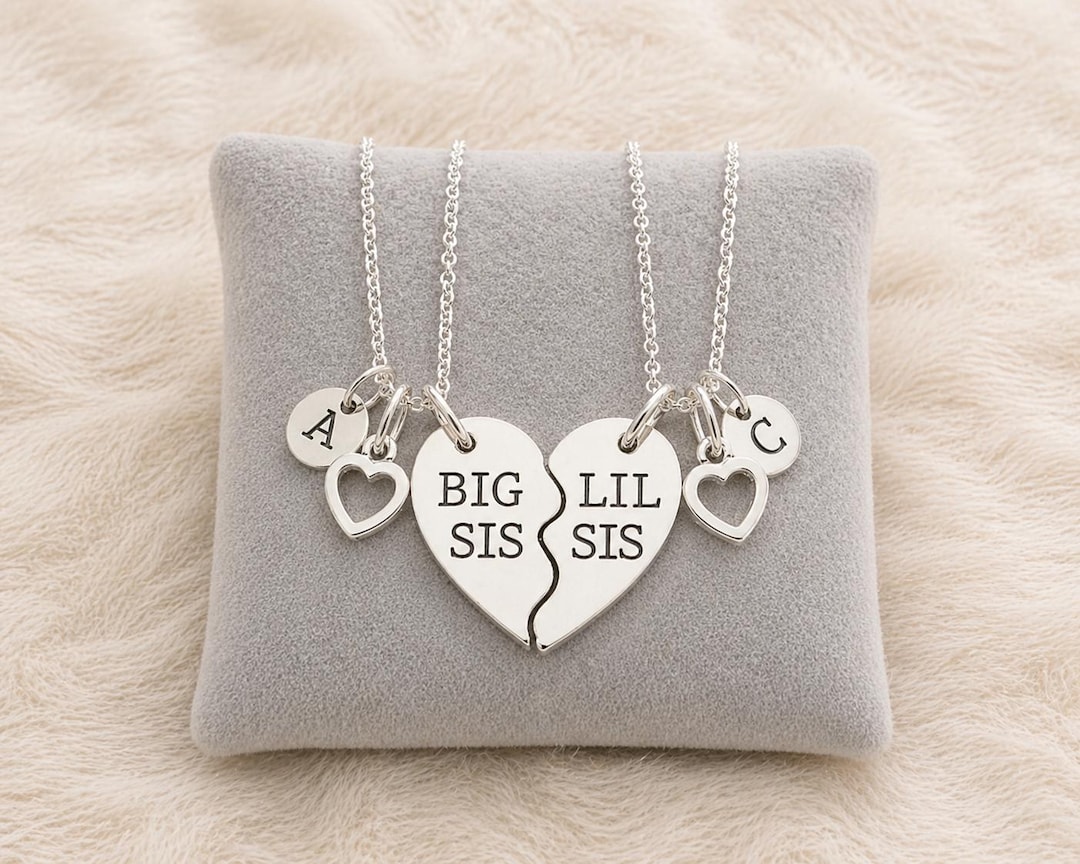 Sister Necklace, Sister Necklace for 2, Big Sister Little Sister
