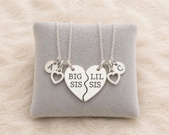 Sister necklace, Sister necklace for 2, Big sister little sister, Necklaces for sister, Sisters, Big sister little sister, Big Sis Lil Sis
