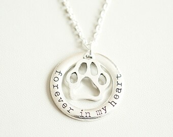 Haustier Verlust Schmuck, Haustier Verlust Geschenk, Pet Memorial, Verlust eines Hundes, Hunde Denkmal, Haustier Verlust Halskette, Erinnerung Hund, Haustier Sympathie Geschenk, Hundepfote