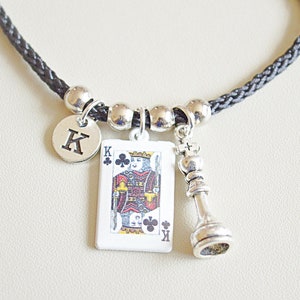 Bracciale del Re, Gioielli del Re, Regali del Re, Gioielli del Re, Giocatore di carte, Giocatore di scacchi, Corona, Giocatore d'azzardo, Hobby, Eccentrico, Unico, Il mio re, Geek