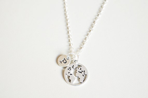World Map Necklace, Word Map Gift, Map Jewelry, Globe necklace, World Map Necklace, Earth Necklace, Travel, Globe trotter gift, Travel lover