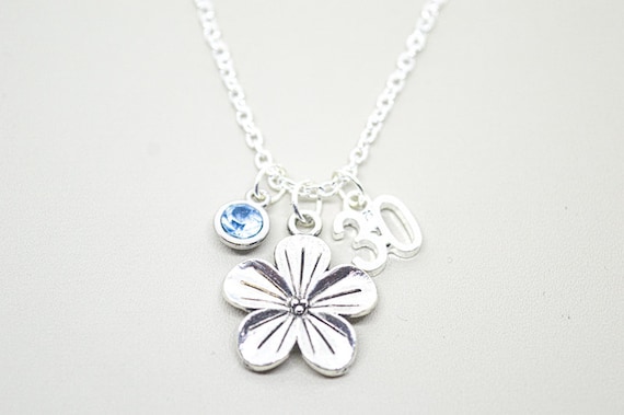 30th Birthday gift, 30th birthday necklace, 30th Jewelry, Birthday Charm necklace, 30th birthday, 30th Bday, Sister, 30,Daughter,Best friend