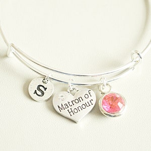 Matron of honor gift, Matron of honor Jewellery, Wedding Jewellery, Be My Maid of Honor Gift, Bridesmaid bracelet,Asking Matron of Honor