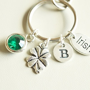 Irish Keychain, Irish Gift, Ireland, Irish Friend, Shamrock Keychain, Shamrock Gifts, Shamrock Jewellery, Lucky Clover, Four Leaf Clover