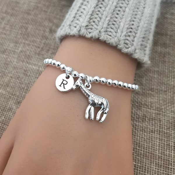 Cadeaux de girafe pour elle, bracelet de girafe, femmes de bracelet de girafe, bijoux de girafe, amant de girafe, charme de girafe, girafe, cadeaux de girafe