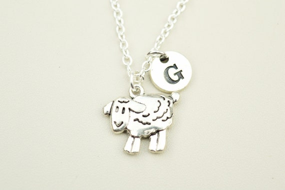 Sheep Necklace, Sheep Gift for her, Sheep Jewelry, Lamb Necklace, Little Lamb gift, Sheep Farmer, Animal Bangle, Sheep Charm, Cousin, Sister